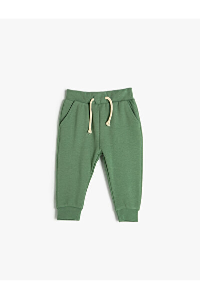 Koton Jogger Sweatpants Tie Waist Pocket Detailed Cotton