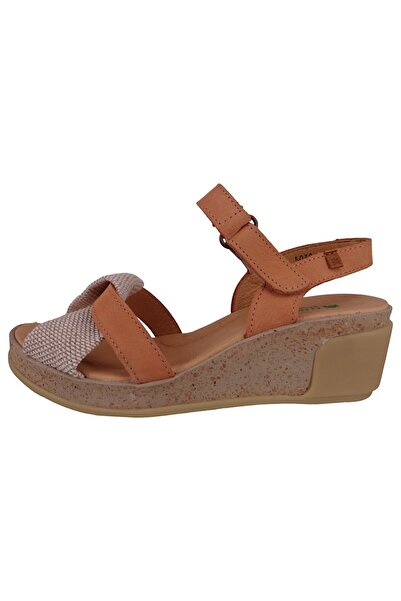 El Naturalista Damen Sandalen Leaves Keil N5038 Rosa Peach Leder Und Textil
