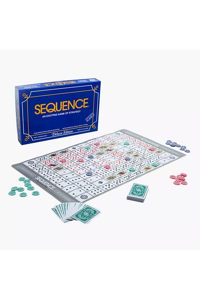 rexa Sequence Deluxe Strategy Game for 2-12 Players, Ages 7+, Family & Friends