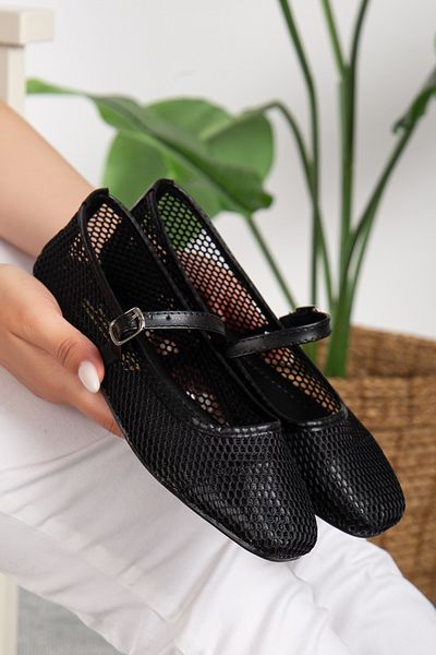 Jackers Women's Summer Transparent Mesh Dowry Daily Stylish Ballerinas