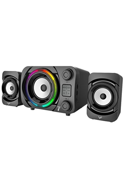 JUNGLEE RGB LED IŞIKLI 2+1 SES SİSTEMİ BLUETOOTH HOPARLÖR FM RADYO KARAOKE MİKROFONLU SPEAKER TV PC 50W