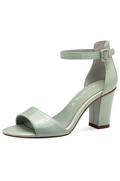 Tamaris Damen Sandalen 1-28096-42 Grün 784 Mint Patent Kunstleder Mit Touch-it & Anti-slide Anti-shokk Abs