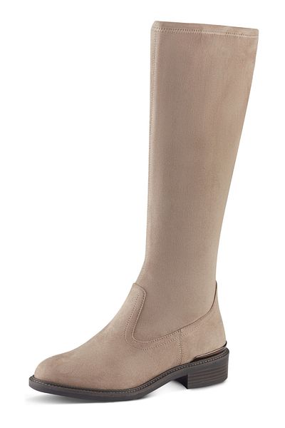 Tamaris Damen Elegante Stiefel 1-25539-41 Grau 341 Taupe Textil Mit Touch-it