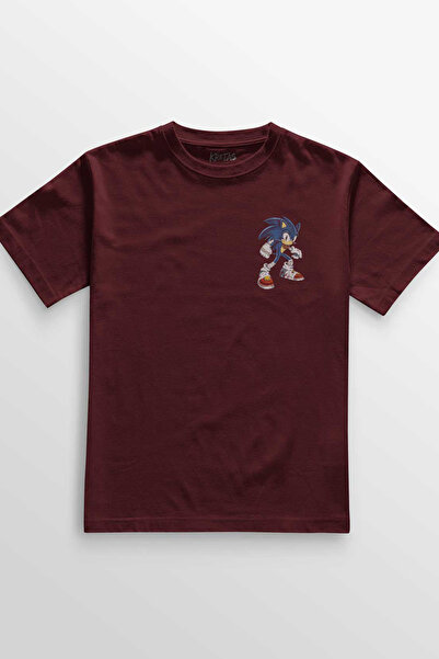 Kretas Burgundy majica Sonic The Hedgehog Boom crtani film Sonic Minimal pred...