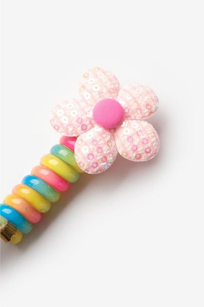 Le Mabelle Pink Fabric Floral Girl's Pasta Buckle