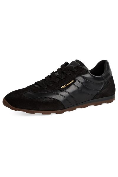 Tamaris Damen Low Sneaker 1-23611-44 Schwarz 098 Black Comb Lederimitat/ Textil