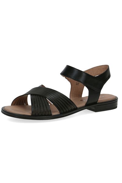 Caprice Damen Sandalen 9-28101-20 Schwarz 220 Black Nappa Leder Mit Cap Memotion