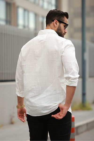 BASEL.CO Βαμβακερό λινό πουκάμισο