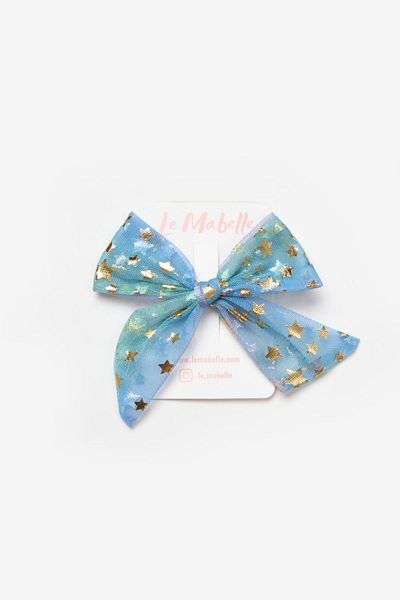 Le Mabelle Multicolored Star Printed Tulle Clip for Girl - Buckle