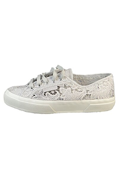 Superga Damen Low Sneaker 2750 Macrame Low Top S81219w Grau A0b Grey Silver Textil