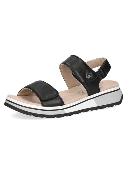 Caprice Damen Sandalen G-weite 9-28705-42 Schwarz 040 Black Softnap Leder Mit Cap Climotion & Cap Climotion