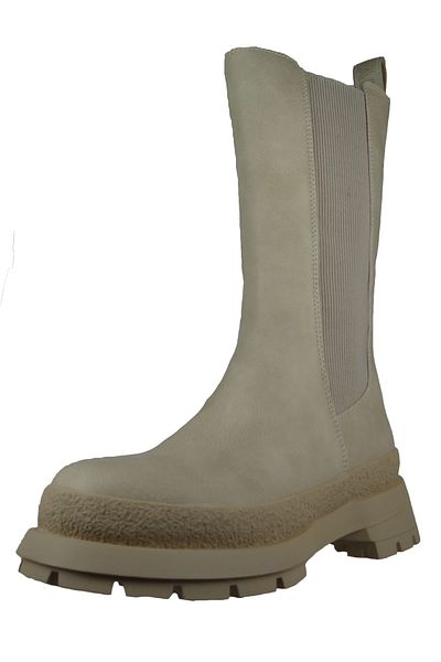 Buffalo Damen Sportliche Stiefel Sveja 1210021 Creme Creme Kunstleder Mit Perfect Fit Durch Memory Foam