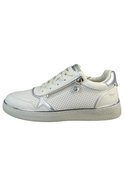 Mustang Damen Low Sneaker Low Top 1300313 Weiß 1 Weiss Kunstleder