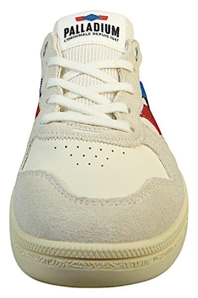 Palladium Damen High Sneaker Pallacup Flame Lth 74485-160-m Weiß Cream/chili/blue Leder