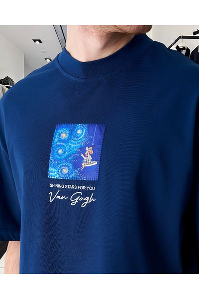 Higo Man Starry Vision Van Gogh Oversize T-Shirt