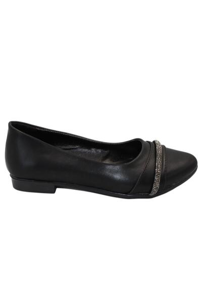 Celira Pantofi de balerină casual Black Skin Stone