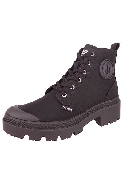 Palladium Damen Sportliche Stiefelette Pallabase Boot Cvs 96907-008-m Schwarz Black/black Leinen