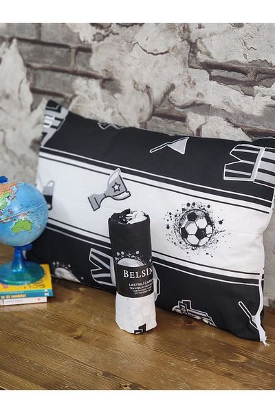 VODDİ Cotton Fan Patterned Sheet Set + Pillowcase for Kids (with Elastics)