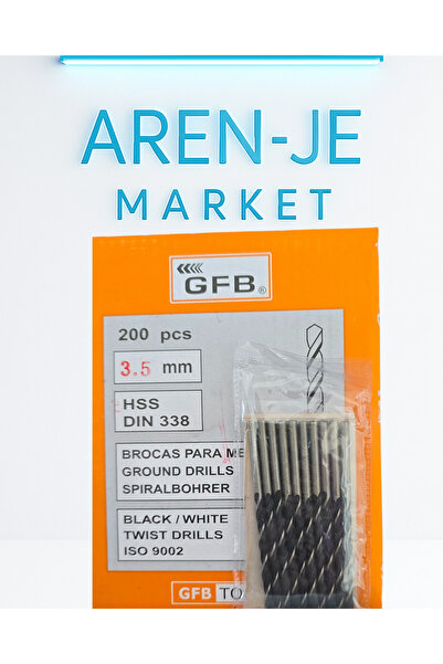 aren je Aren-JE GFB 3.5 mm HSS Metal Matkap Ucu – 10’lu Paket