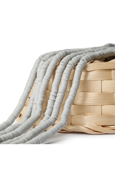 Prestij Boncuk Fimo žica za perle 6 mm | Sveta siva