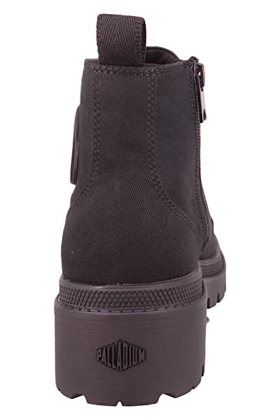 Palladium Damen Sportliche Stiefelette Pallabase Boot Cvs 96907-008-m Schwarz Black/black Leinen