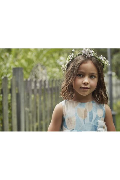 MAYORAL Rochie pentru fete cu modele florale Albastru deschis 3913