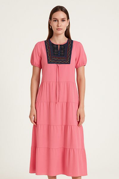 Lilo Co Folkcharm Tiered Dress