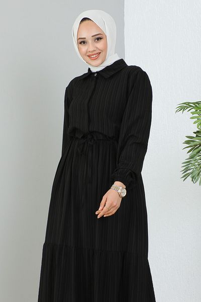 MSK Fashion Φόρεμα με γιακά πουκάμισο Lara με μισό κουμπί