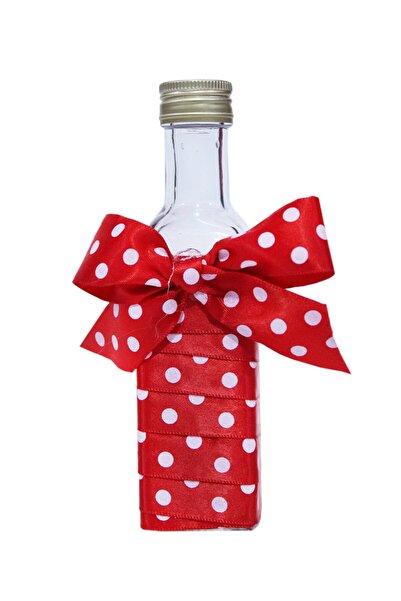 Recostore Μπουκάλι μύρου για βάπτιση με κόκκινη κορδέλα και πουά, 100 ml, REC327