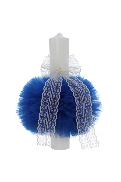 Recostore Lumanare botez, 30x5.5 cm, albastru electric, REC5004/19