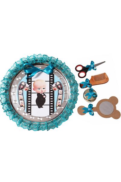 Recostore Tava mot cu Bebe Boss , 30 cm, turcoaz, 6 piese,REC1969/68