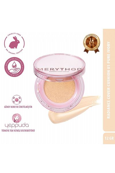 Merythod Long-Lasting Foundation That Provides Shiny and Moist Look 01 Pure Ivory Spf50 Pa Radiance Cover