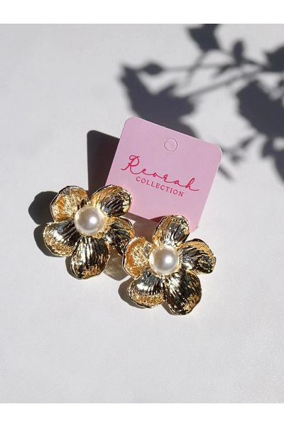 Reorah Collection Flower's Pearl Earrings