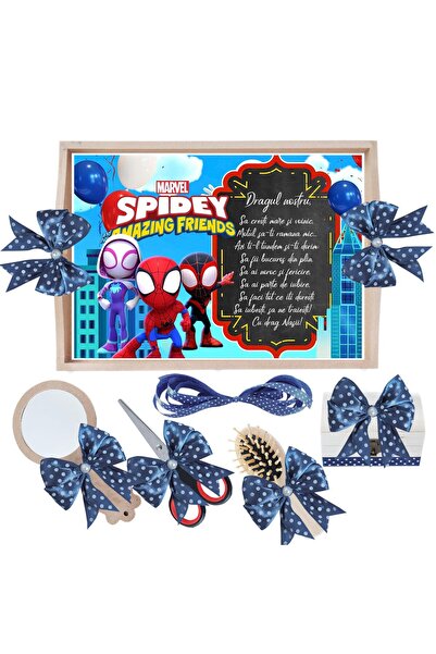 Recostore Set tavita taiere mot/turta, tip Painjenel , Bleumarin, 6 piese, 35...