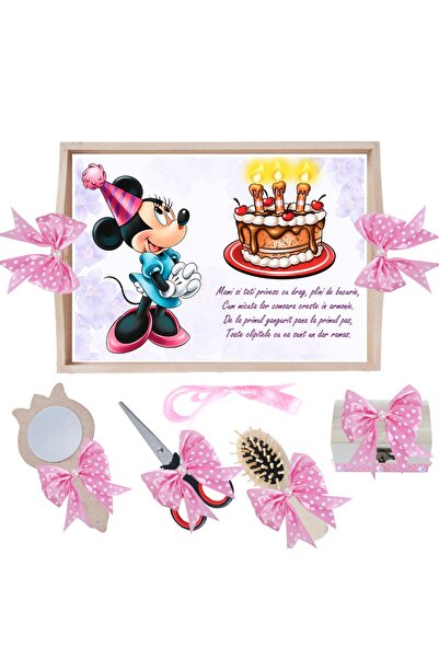 Recostore Tava mot fete, Tip Minnie Mouse, roz, 6 piese, 35x20 cm, REC1967/309