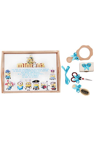 Recostore Tava mot, Minions cu meserii, 6 piese, turcoaz, 35x20 cm, REC1967/64