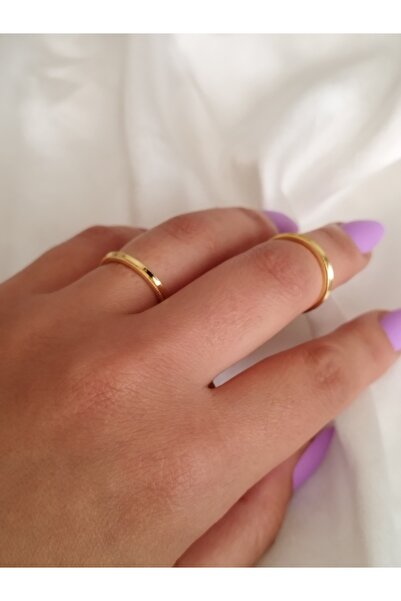 LADYBİRDAKSESUAR Çelik ince alyans Ajda Alyans