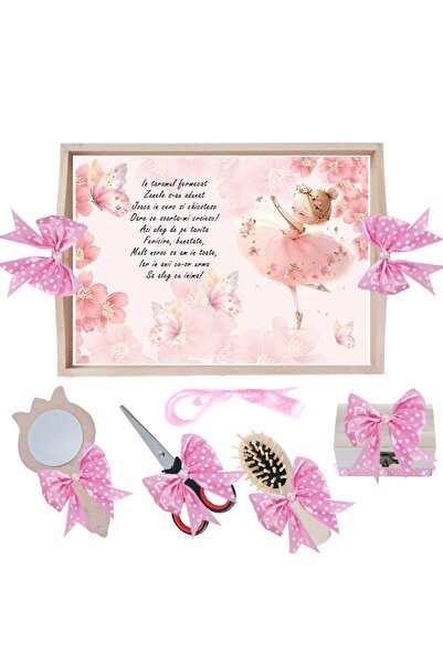 Recostore Tava mot fete, Tip Zana, roz, 6 piese, 35x20 cm, REC1967/318