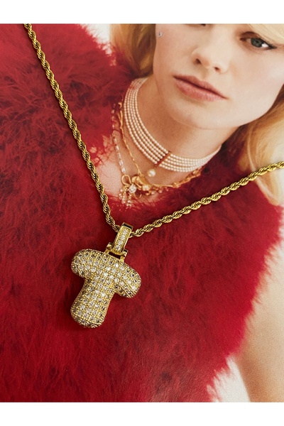 Pinery Jewels T Harfi Balon Harf Tombul Burgu Zincirli Zirkon Taşlı Kararmaz ...