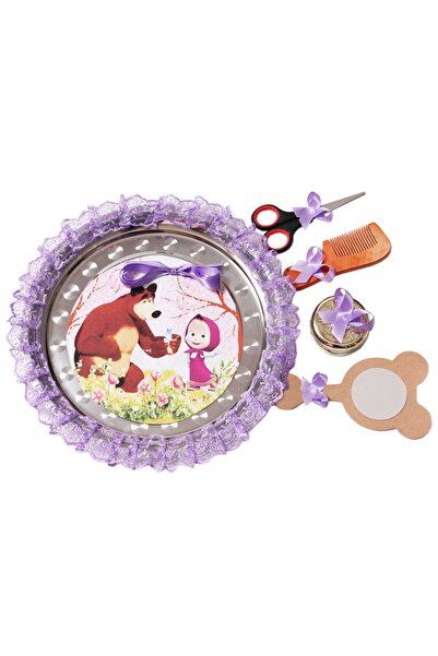 Recostore Tava mot cu Masha si Ursul , 30 cm, lila, 6 piese,REC1969/39