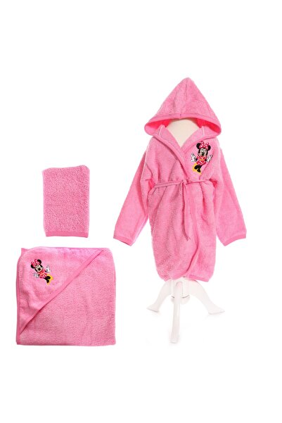 Recostore Set baita bebelusi, 3 piese, halat, prosop si manusa, brodat cu Min...