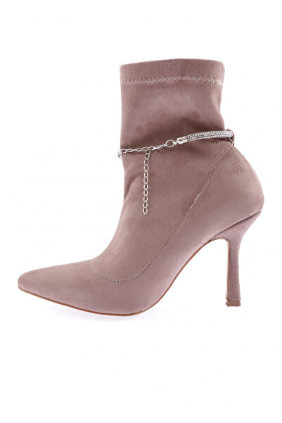 DGN 5727-424 Silver Taşli Kadin Topuklu Bot