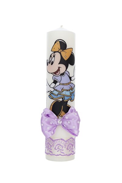 Recostore Κηροπήγιο βάπτισης, Minnie Mouse, 30x7 cm, λιλά, REC5002/3