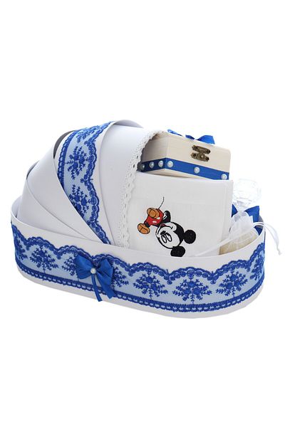 Recostore Trusou tip landou , brodat cu Mickey Mouse, albastru electric, 8 piese, REC5005/16