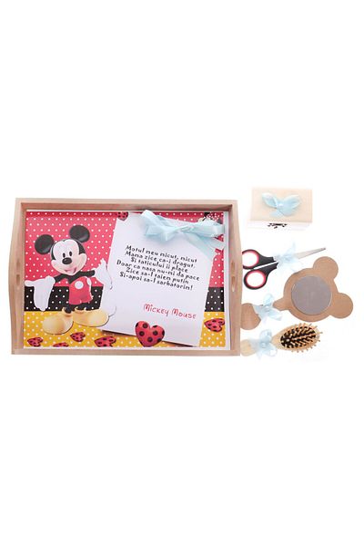 Recostore Tava mot, Mickey Mouse , 6 piese, bleu, 35x20 cm,REC1967/23