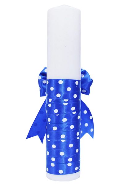 Recostore Lumanare botez, cu imprimeu Mickey Mouse si panglica albastra, 30x5 cm, REC183