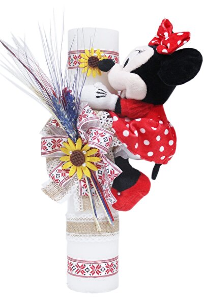 Recostore Lumanare traditionala cu jucarie de plus Minnie Mouse, 40x7 cm, REC...