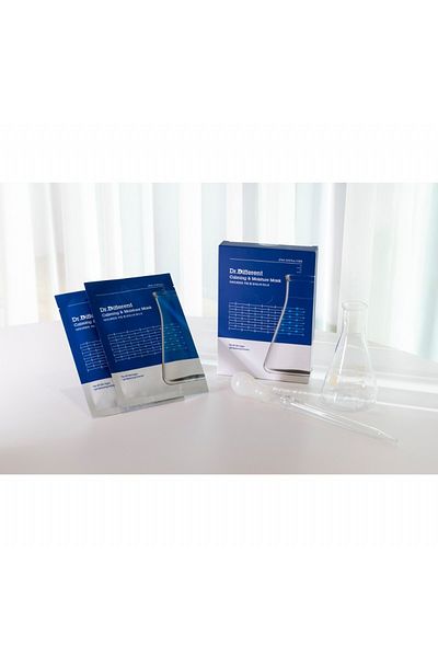 Dr.Different Calming & Moisture Mask - Soothing & Moisturizing Face Mask with Panthenol and Nmf Content (5 Pcs)