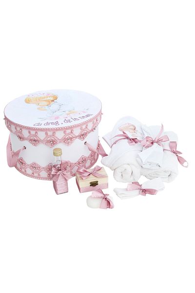 Recostore Cutie trusou , Ingeras, culoare roz pudrat, 8 piese, REC2521