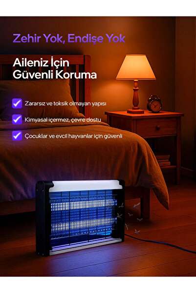 MATECHNO Çift Ampullü Elektrikli Sineklik Sivrisinek Kovucu Yakalama Cihazı 3...